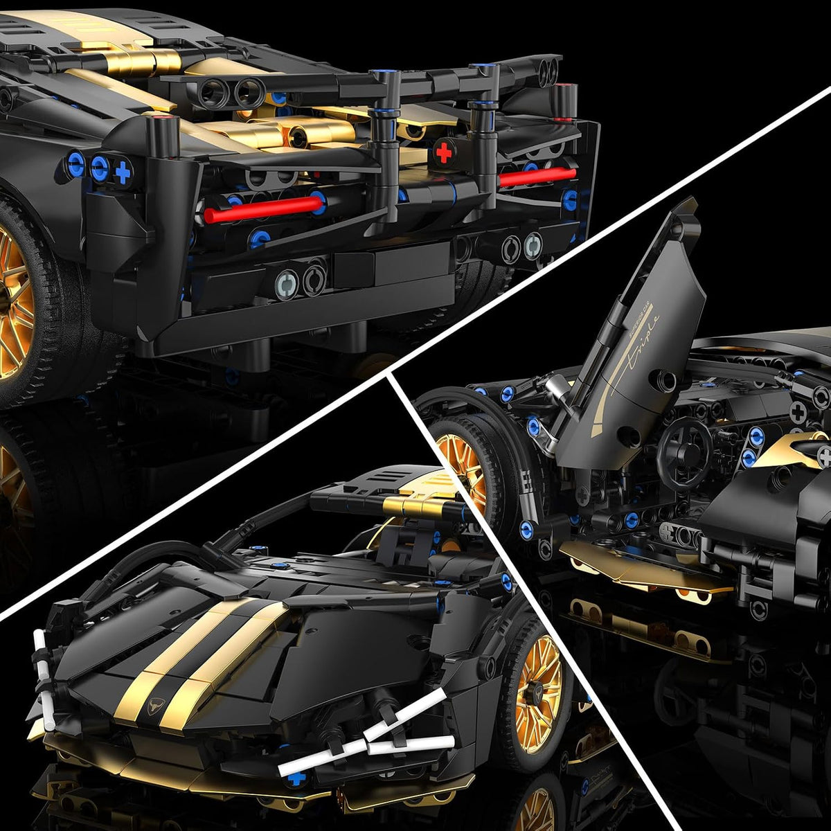 1:14 MOC Building Set Raceing Model, Sports Car Building Blocks Toys Boys or Adults Kits,Super Cars for Boys Age 8+and Adult,Collectable Model Car Building Kit(1368pcs)