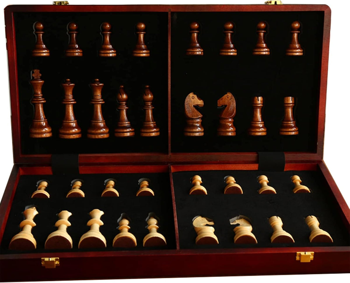 20" Extra Large Wooden Chess Set for Adults 4.5" King Staunton Pieces