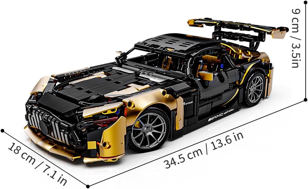 1:14 MOC Building Set Raceing Model, Sports Car Building Blocks Toys Boys or Adults Kits，Super Cars for Boys Age 8+and Adult，Collectable Model Car Building Kit(1368pcs)