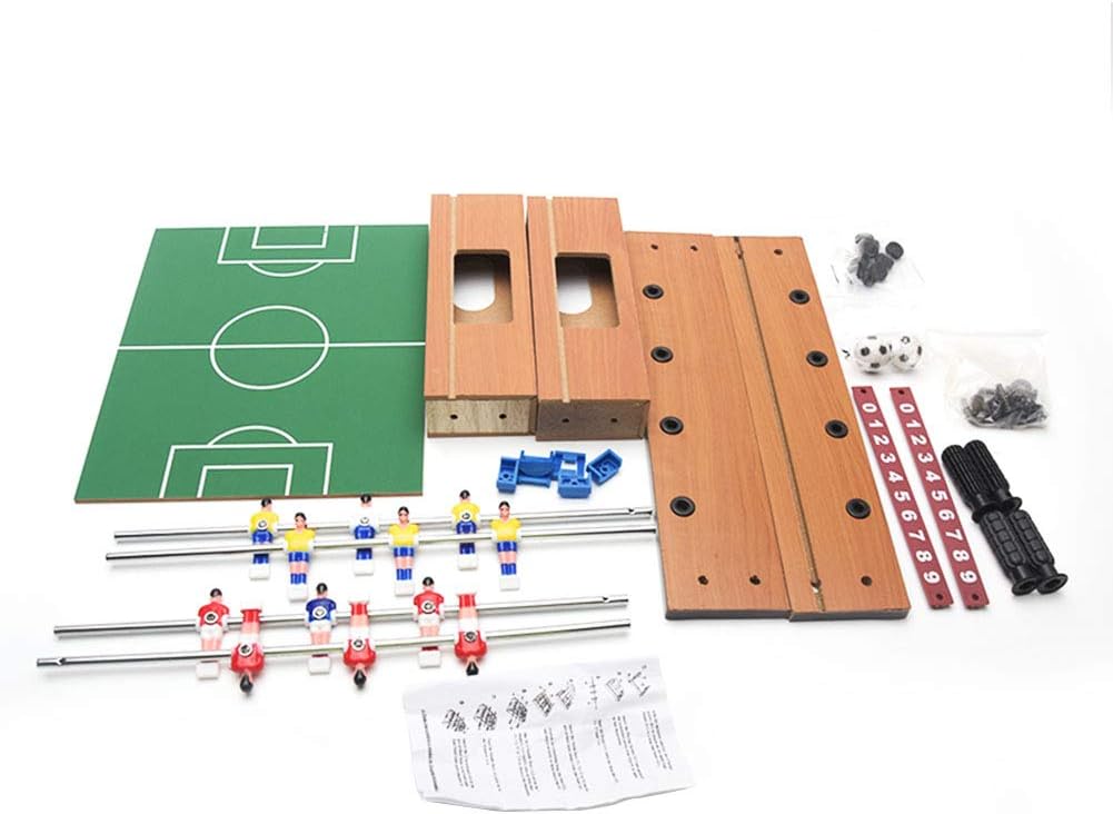 Foosball Table, Wooden Tabletop Soccer Game Set