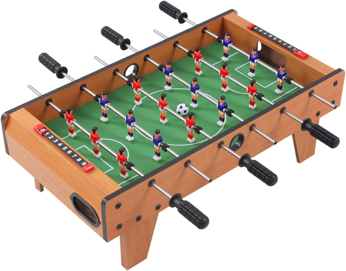 Foosball Table, Wooden Tabletop Soccer Game Set