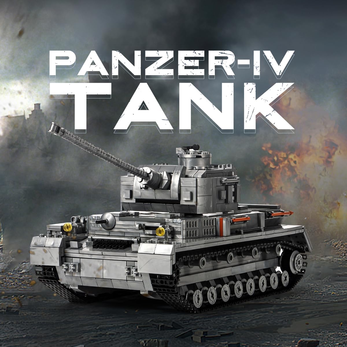 Panzer-IV Tank Military Building Block Collectible Model