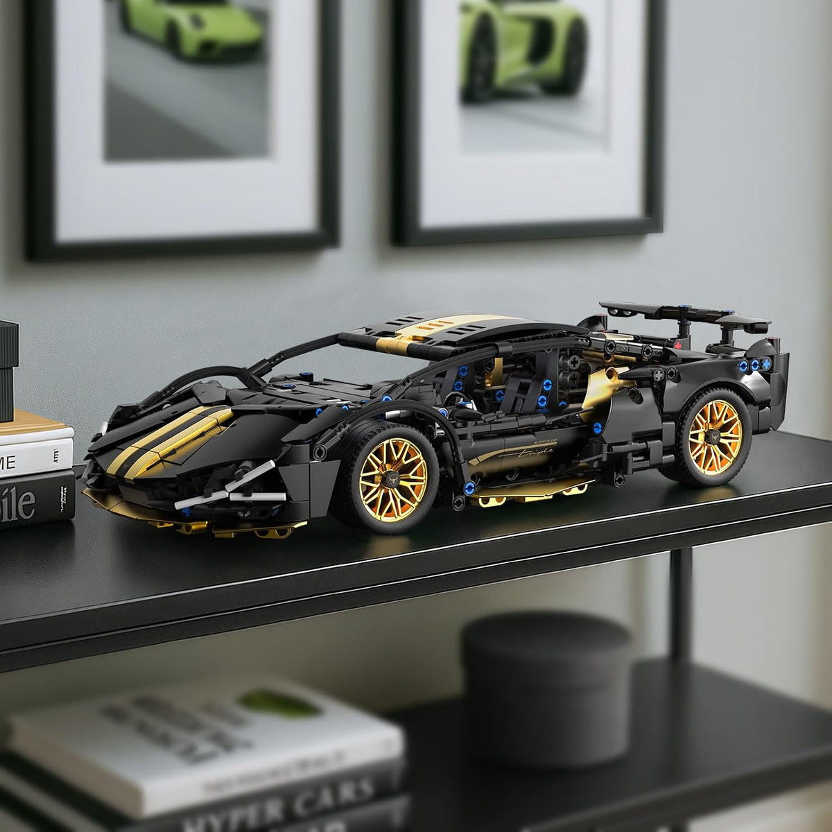 1:14 MOC Building Set Raceing Model, Sports Car Building Blocks Toys Boys or Adults Kits，Super Cars for Boys Age 8+and Adult，Collectable Model Car Building Kit(1368pcs)