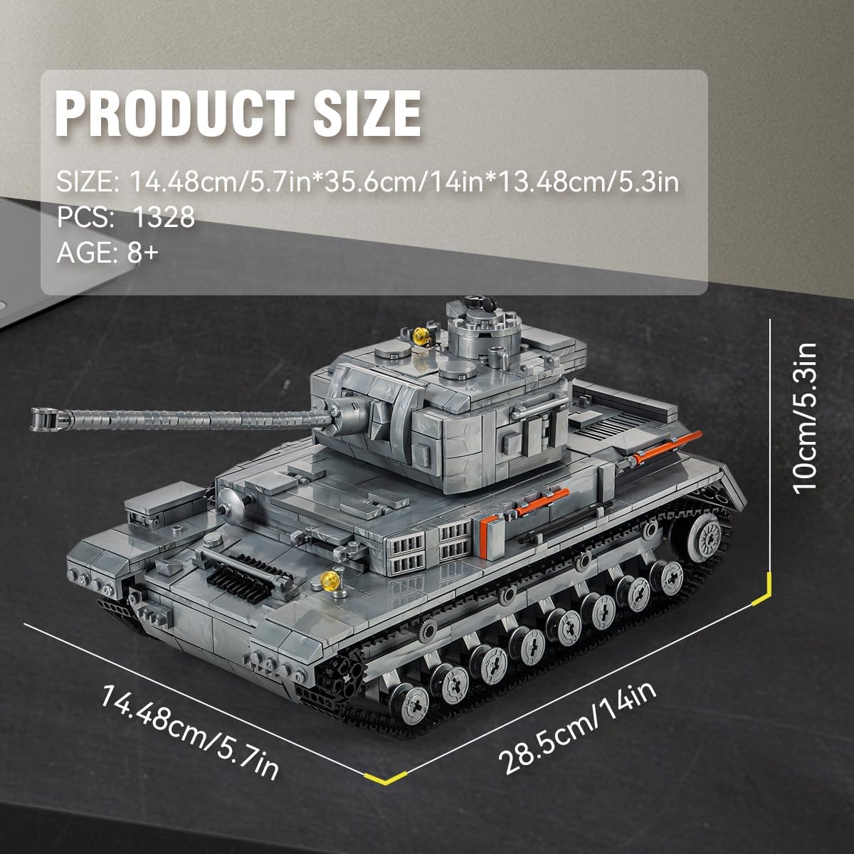 Panzer-IV Tank Military Building Block Collectible Model