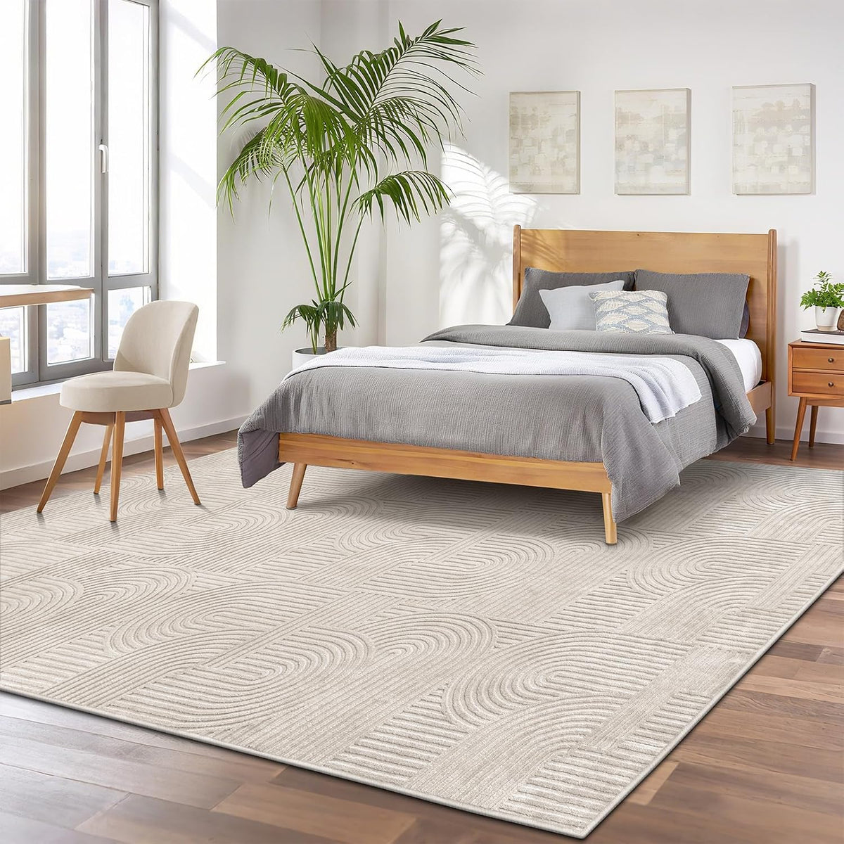 Modern Non-Slip Washable Area Rug, 9x12